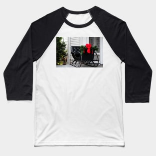 Antique Sleigh On The Porch Baseball T-Shirt